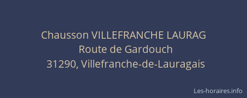 Chausson VILLEFRANCHE LAURAG