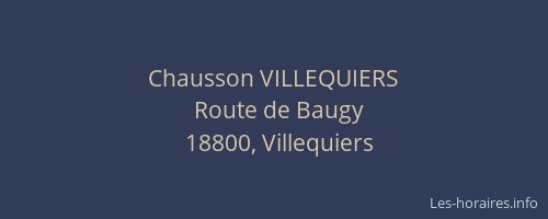 Chausson VILLEQUIERS