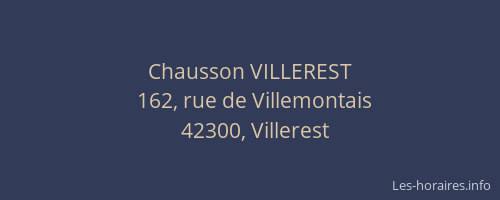 Chausson VILLEREST