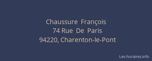 Chaussure  Fran&ccedil;ois