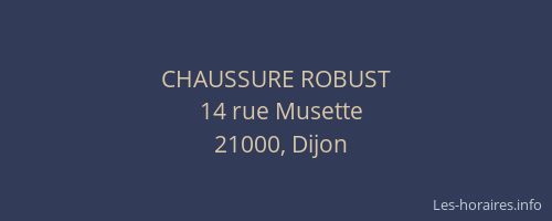 CHAUSSURE ROBUST