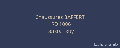 Chaussures BAFFERT