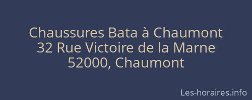 Chaussures Bata à Chaumont