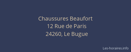 Chaussures Beaufort