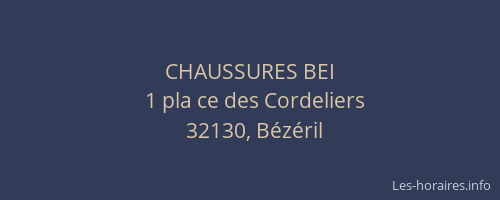 CHAUSSURES BEI