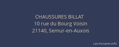 CHAUSSURES BILLAT