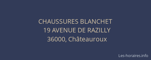 CHAUSSURES BLANCHET