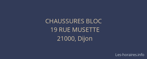 CHAUSSURES BLOC