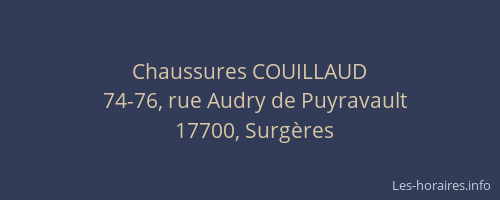 Chaussures COUILLAUD