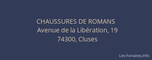 CHAUSSURES DE ROMANS