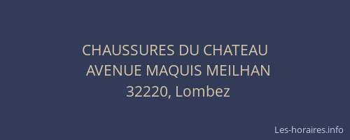 CHAUSSURES DU CHATEAU