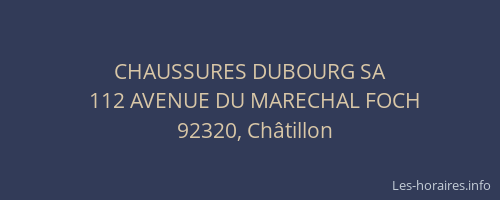 CHAUSSURES DUBOURG SA