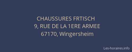 CHAUSSURES FRTISCH