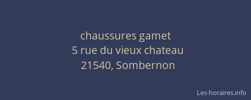 chaussures gamet