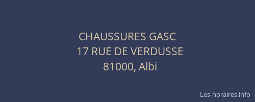 CHAUSSURES GASC