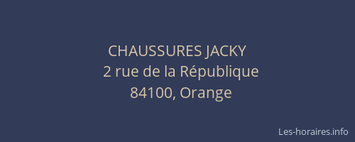 CHAUSSURES JACKY