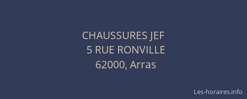 CHAUSSURES JEF