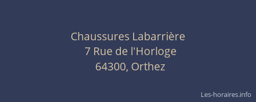 Chaussures Labarri&egrave;re