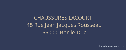CHAUSSURES LACOURT