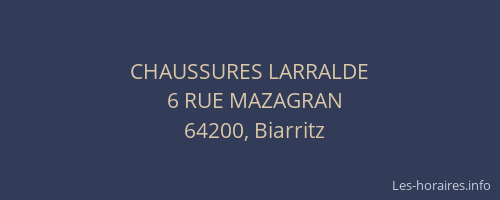 CHAUSSURES LARRALDE