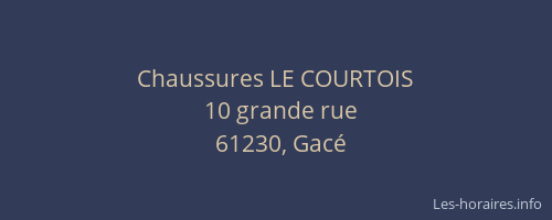 Chaussures LE COURTOIS