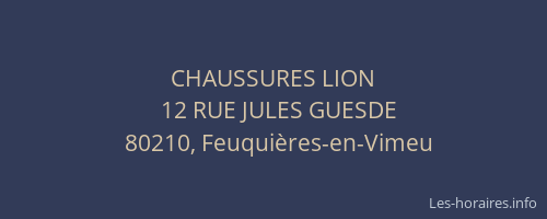 CHAUSSURES LION