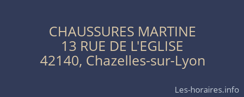 CHAUSSURES MARTINE