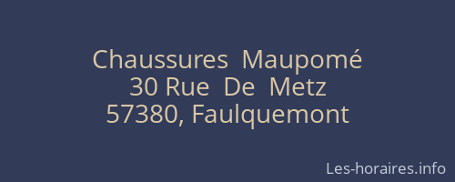 Chaussures  Maupomé