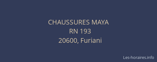 CHAUSSURES MAYA