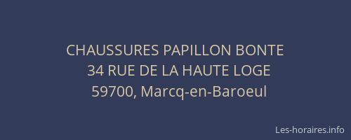 CHAUSSURES PAPILLON BONTE