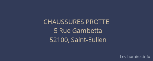 CHAUSSURES PROTTE