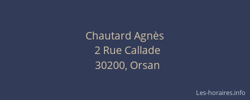 Chautard Agn&egrave;s