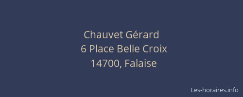 Chauvet G&eacute;rard