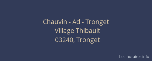 Chauvin - Ad - Tronget