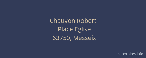 Chauvon Robert