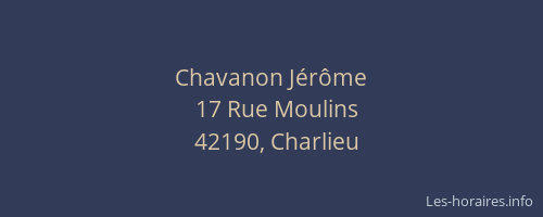 Chavanon Jérôme