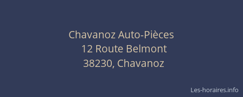 Chavanoz Auto-Pi&egrave;ces