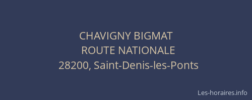 CHAVIGNY BIGMAT