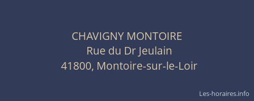 CHAVIGNY MONTOIRE