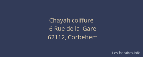 Chayah coiffure