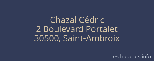 Chazal Cédric