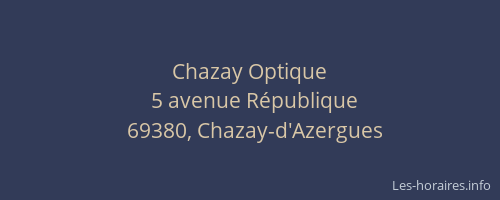 Chazay Optique