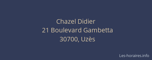 Chazel Didier