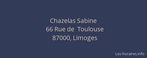 Chazelas Sabine