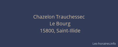 Chazelon Trauchessec