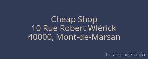 Cheap Shop