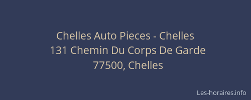 Chelles Auto Pieces - Chelles