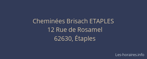Cheminées Brisach ETAPLES