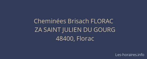 Cheminées Brisach FLORAC