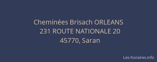 Cheminées Brisach ORLEANS